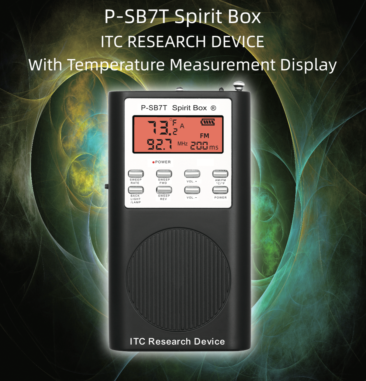 P-SB7T Spirit Box® (Rev 6|2023model) With Temperature Display with FREE CASE